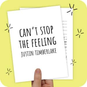 Koorarrangement Can't Stop The Feeling (Justin Timberlake) - SSAB