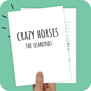Koorarrangement Crazy Horses (The Osmonds) - TTB + solist