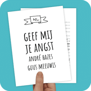 Koorarrangement Geef Mij Je Angst (André Hazes/Guus Meeuwis) - SAB