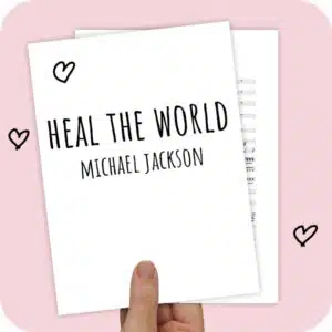 Koorarrangement Heal The World (Michael Jackson) - SSAA + solist