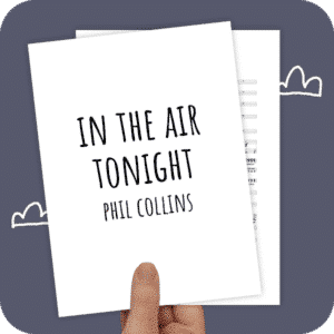 Koorarrangement In The Air Tonight (Phil Collins) - SATB