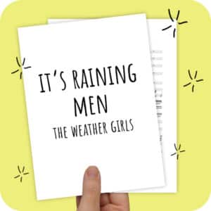 Koorarrangement It's Raining Men (The Weather Girls) - TTB + 5 blazers en slagwerk