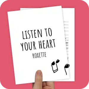 Koorarrangement Listen To Your Heart (Roxette) - SATB
