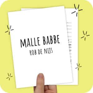 Koorarrangement Malle Babe (Rob de Nijs) - TB + piano/band met 5 blazers