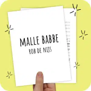Koorarrangement Malle Babe (Rob de Nijs) - TB