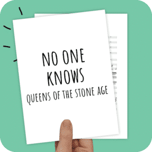 Koorarrangement No One Knows (Queens Of The Stone Age) - TTB + piano/band