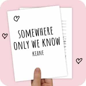 Koorarrangement Somewhere Only We Know (Keane) - SSAA