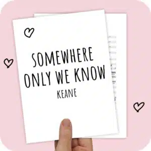 Koorarrangement Somewhere Only We Know (Keane) - SSAA