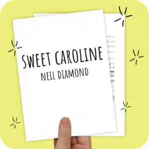Muziekarrangement Sweet Caroline (Neil Diamond) - solist