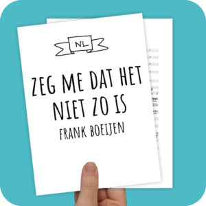 Koorarrangement Zeg Me Dat Het Niet Zo Is (Frank Boeijen) - SATB